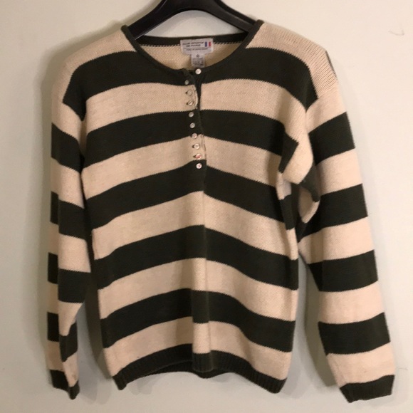 Vintage Club Sportif De Paris Striped Sweater - Picture 1 of 6